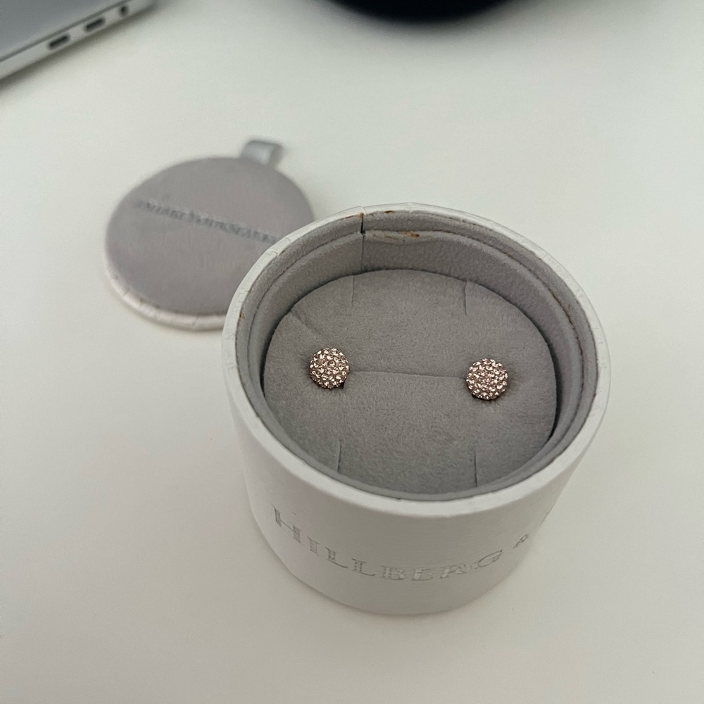 New Hillberg & Berk Sparkle Ball earrings - rose gold